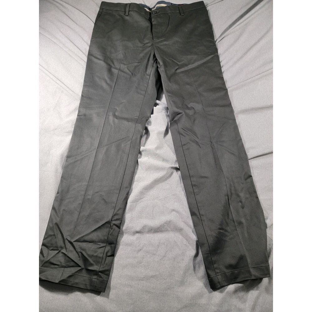 Dockers Pants Mens 38x34 Gray Straight Signature Khaki Stretch Trousers Lux NEW